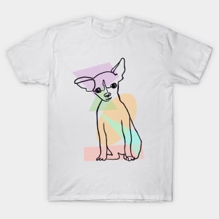 Pastel Deer Head Chihuahua T-Shirt